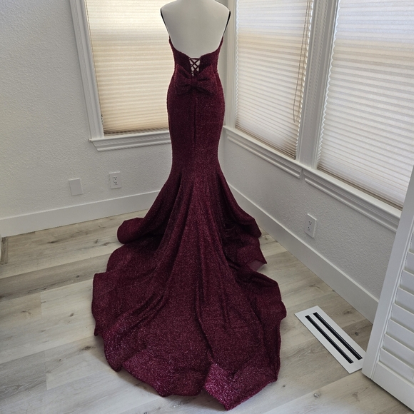 Tarik Ediz Long Red Dress Size 4 - Picture 7 of 14